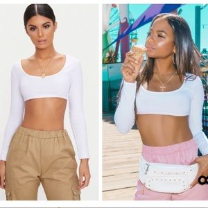 Pretty Little Thing cropped long sleeve